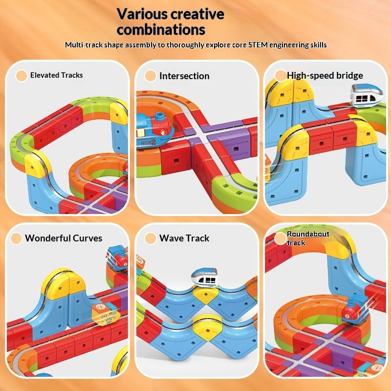Magic 3D Track Car Children's Magnetic Building Blocks